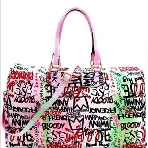 🎀 Psychedelic Pink Travel Duffel Bag🎀 Retro Tote